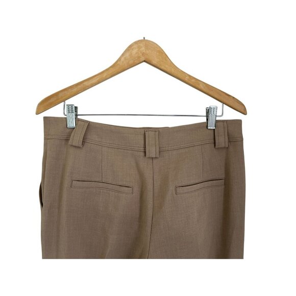 ANTHRPOLOGIE Vintage-Inspired Taupe Pants Pleated Front Belt Loops Size 12 - Picture 5 of 10